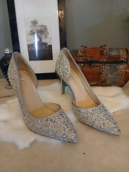 Betsey Johnson Shoes - Betsey Johnson "Shary" Glass Crystals Shoes 11